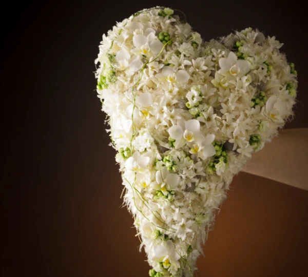 Bouquet de mariée en forme de coeur